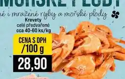 Jip Krevety celé předvařené cca 40-60 ks nabídka