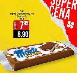 Jip Zott Monte Snack mléčný řez různé druhy nabídka