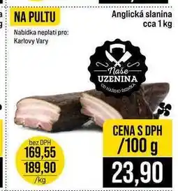 Jip Anglická slanina cca 1 kg 100g nabídka