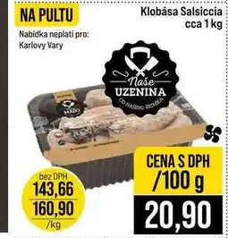 Jip Klobása Salsiccia cca 1kg 100g nabídka