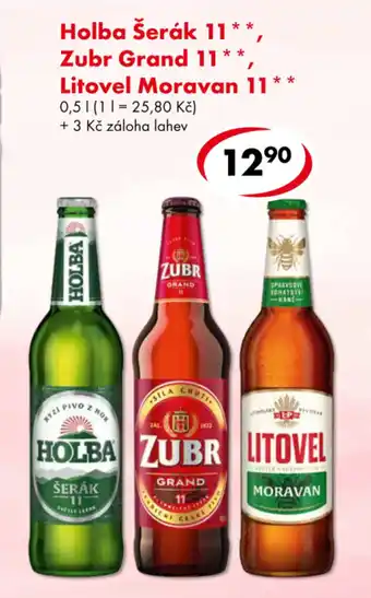 Holba Šerák 11 Zubr Grand 11 Litovel Moravan 11