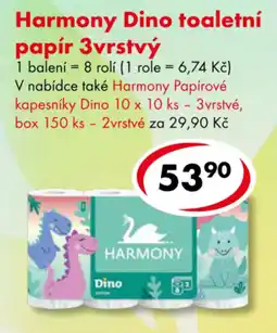 CBA Harmony Dino toaletní papír 3vrstvý nabídka