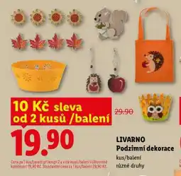 Lidl LIVARNO Podzimní dekorace nabídka