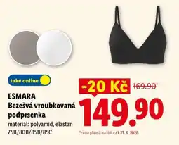 Lidl ESMARA Bezešvá vroubkovaná podprsenka nabídka
