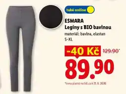 Lidl ESMARA Legíny s bio bavlnou nabídka