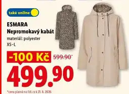 Lidl Esmara Nepromokavý kabát nabídka