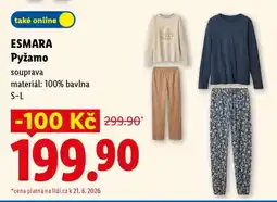 Lidl Esmara PYŽAMO nabídka