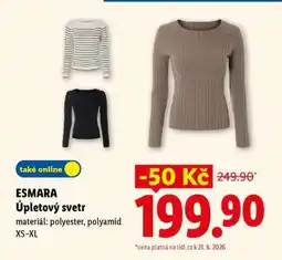 Lidl Esmara ÚPLETOVÝ SVETR nabídka