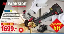Lidl PARKSIDE PERFORMANCE 20V Aku úhlová bruska s akumulátorem a nabíječkou nabídka