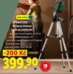 Lidl PARKSIDE KŘÍŽOVÝ LINIOVÝ LASER SE STATIVEM nabídka