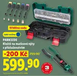 Lidl PARKSIDE Kleště na maticové nýty s příslušenstvím nabídka