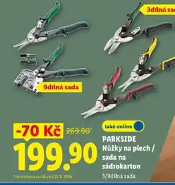 Lidl PARKSIDE Nůžky na plech / sada na sádrokarton nabídka