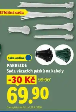 Lidl PARKSIDE Sada vázacích pásků na kabely nabídka