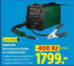 Lidl PARKSIDE Invertorová svářečka na trubičkový drát nabídka