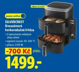 Lidl SILVERCREST Dvouzónová horkovzdušná fritéza nabídka