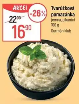 Globus Gurman klub tvaružková pomazánka jemná pikantní nabídka