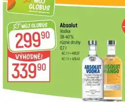 Globus Absolut Vodka nabídka
