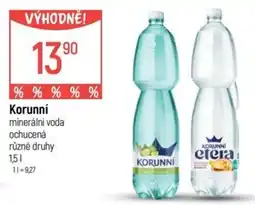 Globus Korunní minerální voda ochucená různé druhy nabídka