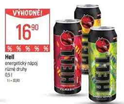 Globus Hell energetický nápoj nabídka