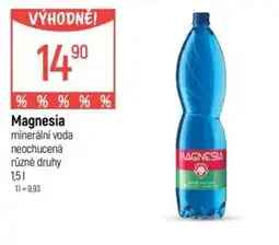 Globus Magnesia minerální voda neochucená různé druhy nabídka