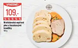 Globus Restaurace Bratislavská vepřová plec s houskovými knedlíky nabídka