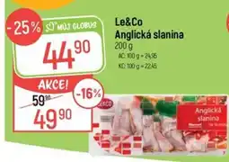 Globus Le&Co Anglická slanina nabídka