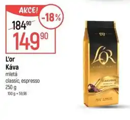 Globus L'or káva mletá classic, espresso nabídka