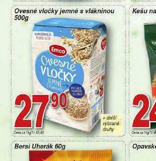 Lidl Ovesné vločky jemné s vlákninou nabídka