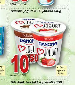 Lidl Danone jogurt 4,8% jahoda nabídka