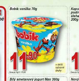 Lidl Bobík vanilka nabídka