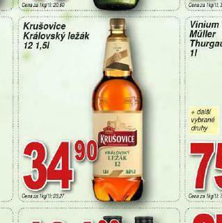 Lidl Pivo krušovice 12 královský ležák nabídka