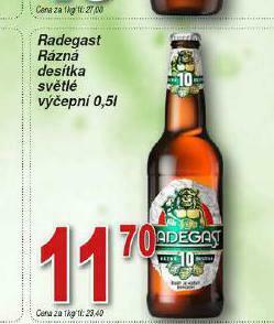 Lidl Pivo radegast rázná 10 nabídka