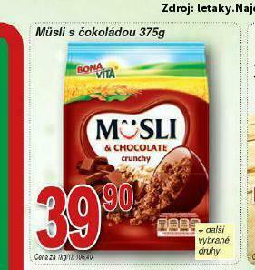 Lidl Müsli s čokoládou nabídka