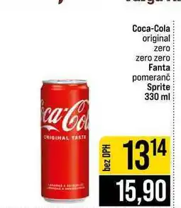 Jip Coca-Cola original zero zero zero Fanta pomeranč Sprite nabídka