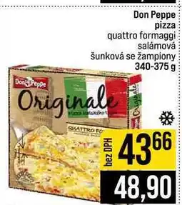 Jip Don Peppe pizza Don Peppe quattro formaggi salámová šunková se žampiony nabídka