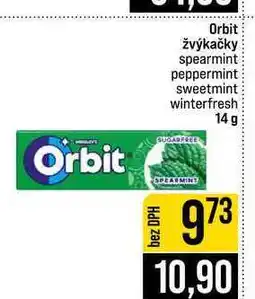 Jip Orbit žvýkačky spearmint peppermint sweetmint winterfresh nabídka