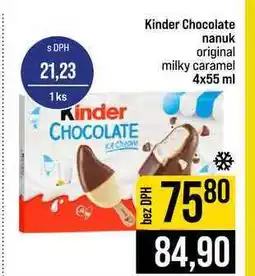 Jip Kinder Chocolate nanuk original milky caramel nabídka