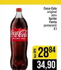 Jip Coca-Cola original zero Sprite Fanta pomeranč nabídka