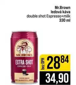 Jip Mr.Brown ledová káva double shot Espresso+milk 330 ml nabídka