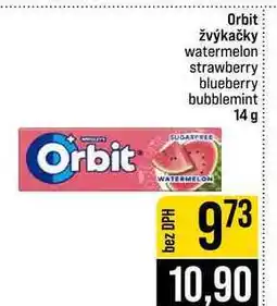 Jip Orbit žvýkačky watermelon strawberry blueberry bubblemint nabídka