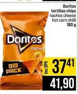 Jip Doritos tortillas chips nachos cheese hot corn chilli nabídka