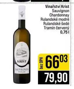 Jip Vinařství Krist Sauvignon Chardonnay Rulandské modré Rulandské šedé Tramín červený nabídka