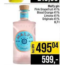 Jip Malfy gin Pink Grapefruit 41% Blood Orange 41% Limone 41% Originale 41% nabídka