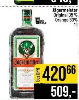 Jip Jägermeister Original 35% Orange 33% nabídka