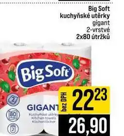 Jip Big Soft kuchyňské utěrky gigant 2-vrstvé 2x80 útržků nabídka