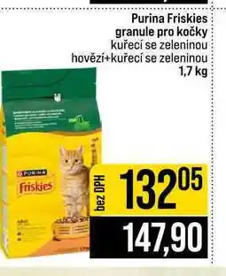 Jip Purina Friskies granule pro kočky kuřecí se zeleninou hovězí+kuřecí se zeleninou 1,7 kg nabídka