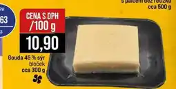 Jip Gouda 45% sýr bloček cca 300 g 100g nabídka