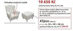 Nábytkáři Čech a Moravy Klipos taburet nabídka