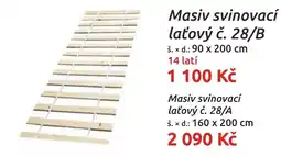Nábytkáři Čech a Moravy Masiv svinovací laťový č. 28/B nabídka