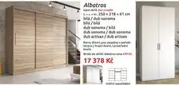 Nábytkáři Čech a Moravy Albatros šatní skříň bez zrcadla nabídka